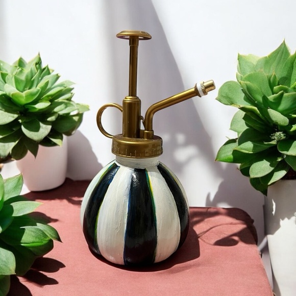 Striped Gold and Black Plant Mister - Picture 2 of 6